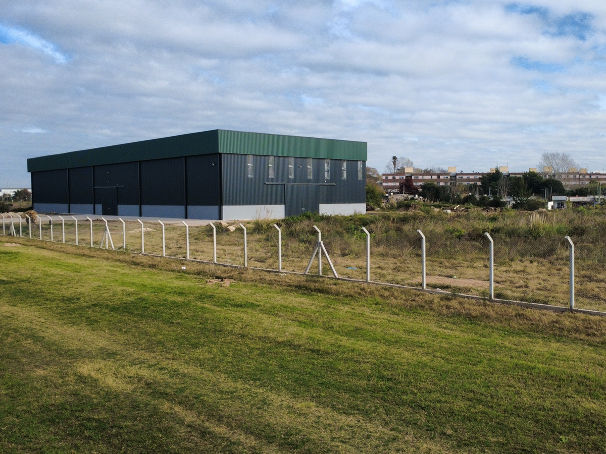 Predio Industrial Pando - tejido romboidal con columnas ol&iacute;mpicas